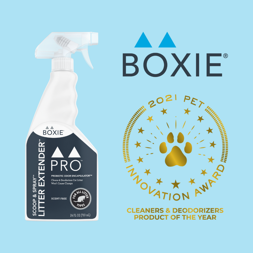 Boxiecat Pet Innovation Award - BoxiePro Scoop & Spray Litter Extender