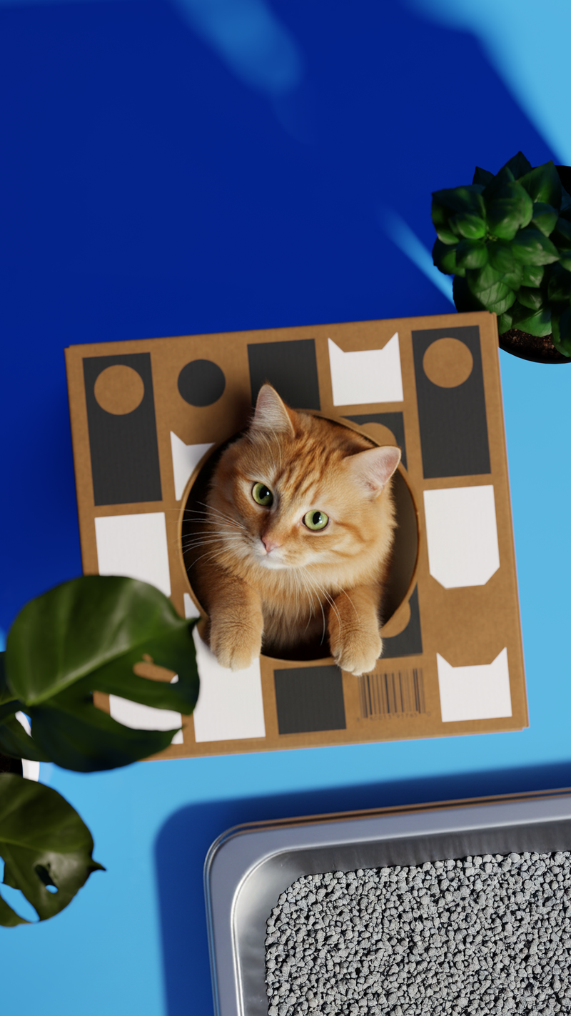 Top view of BoxiePro cat house