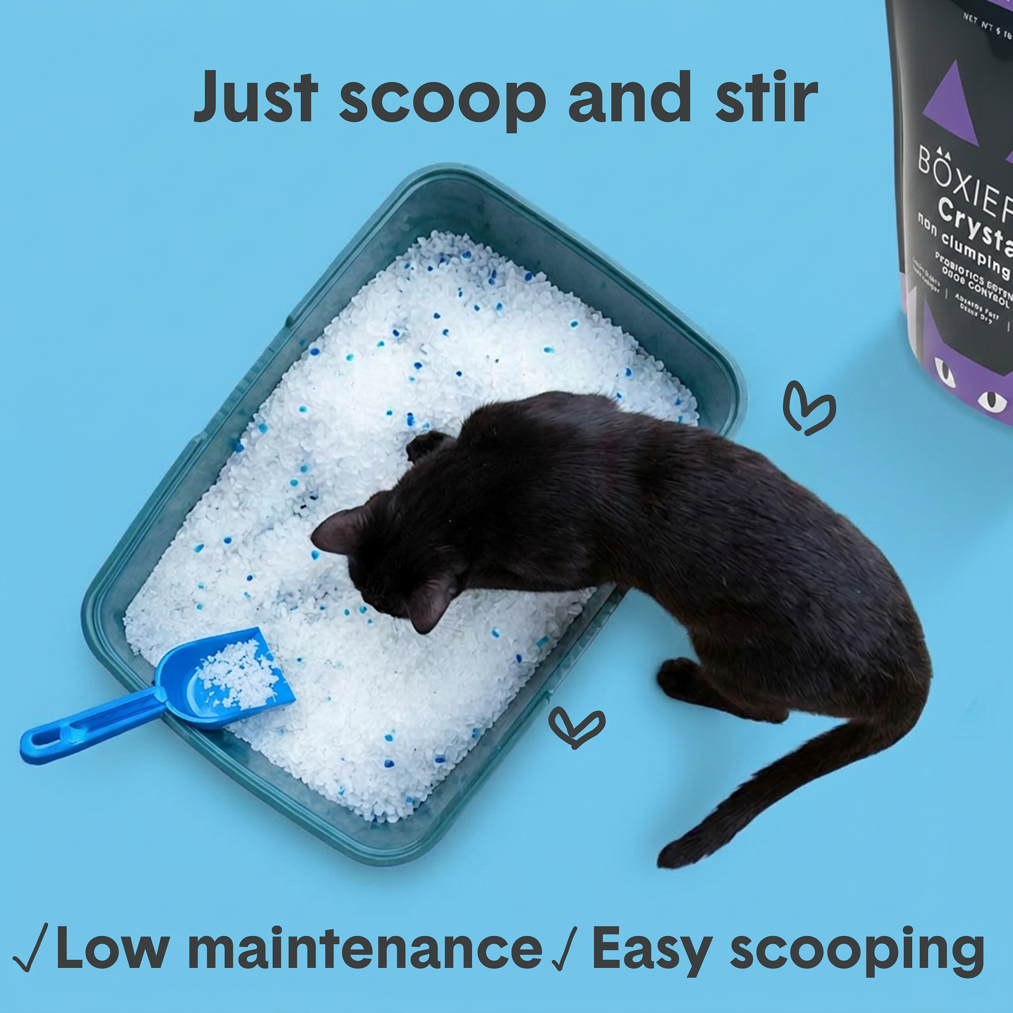 BoxiePro® Crystal Non-Clumping Cat Litter