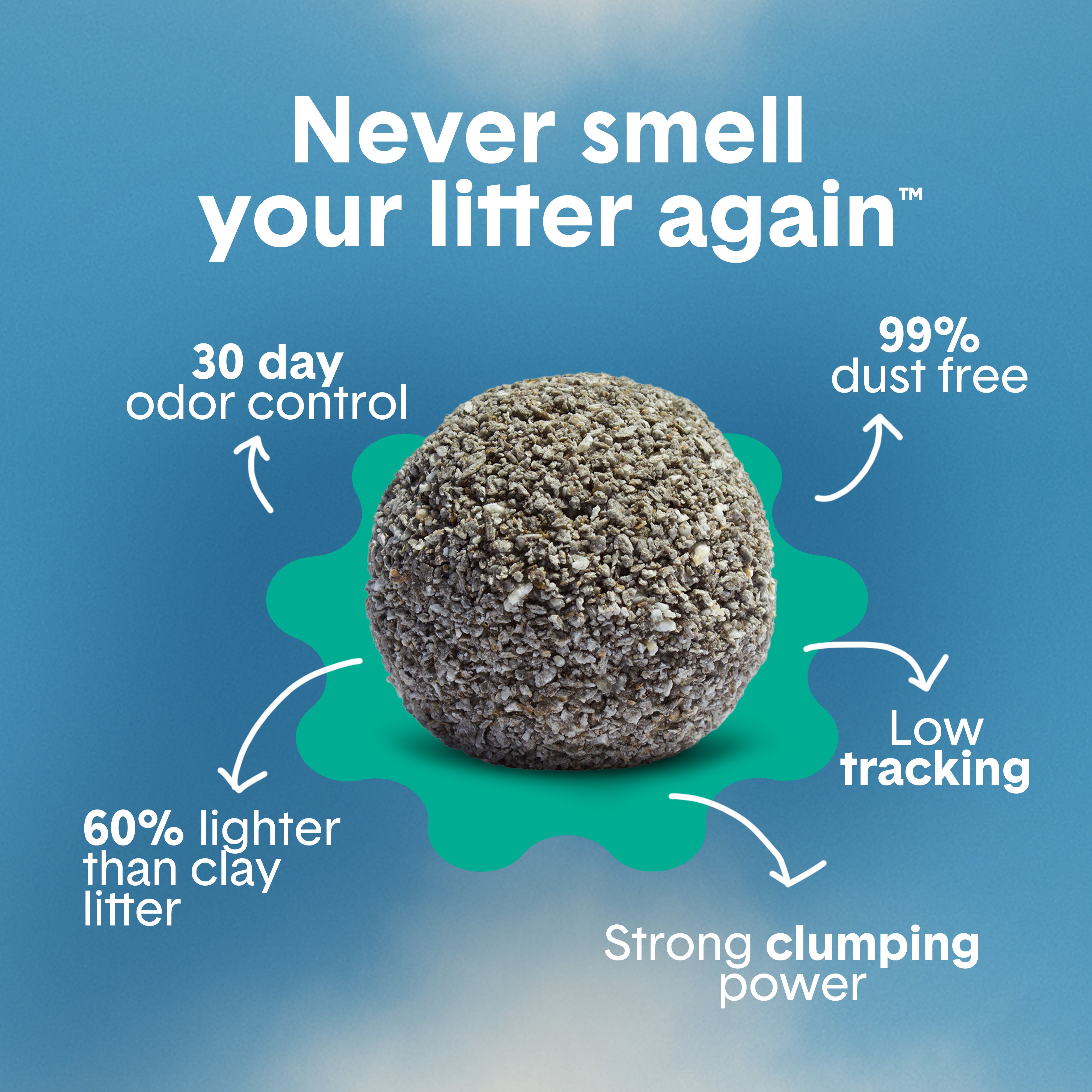 Gently Scented Lightweight Plant-Based Cat Litter