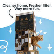 BoxiePro® Deep Clean Clumping Clay Cat Litter with Playhouse Box