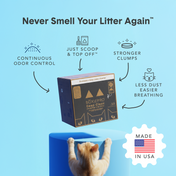 BoxiePro® Deep Clean Clumping Clay Cat Litter with Playhouse Box