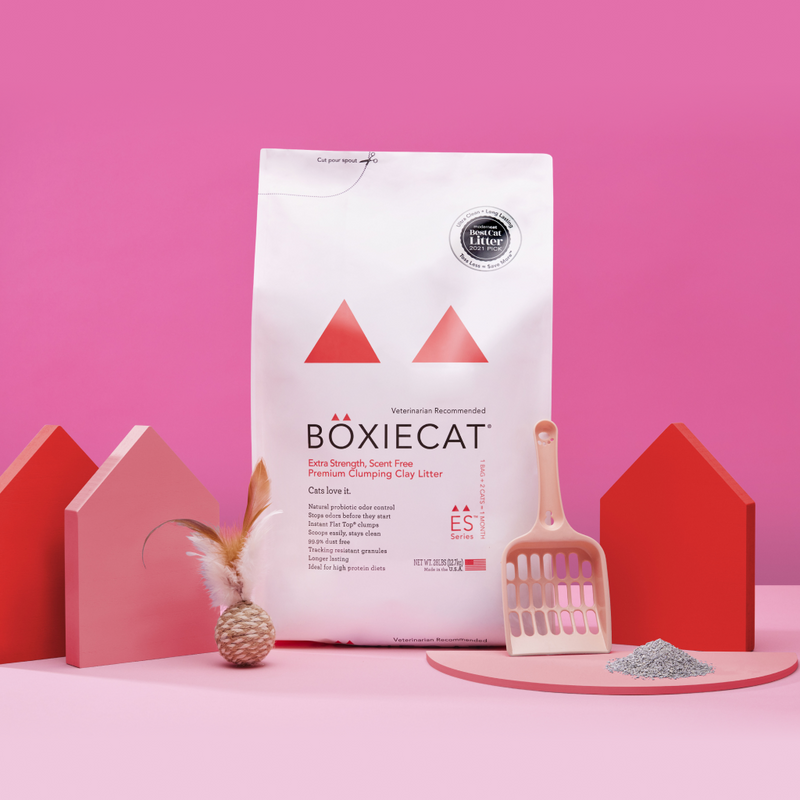 Bag of Boxie extra strength cat litter