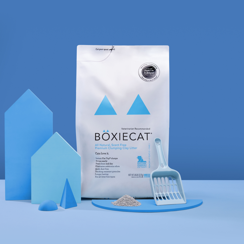 Bag of Boxie unscented cat litter